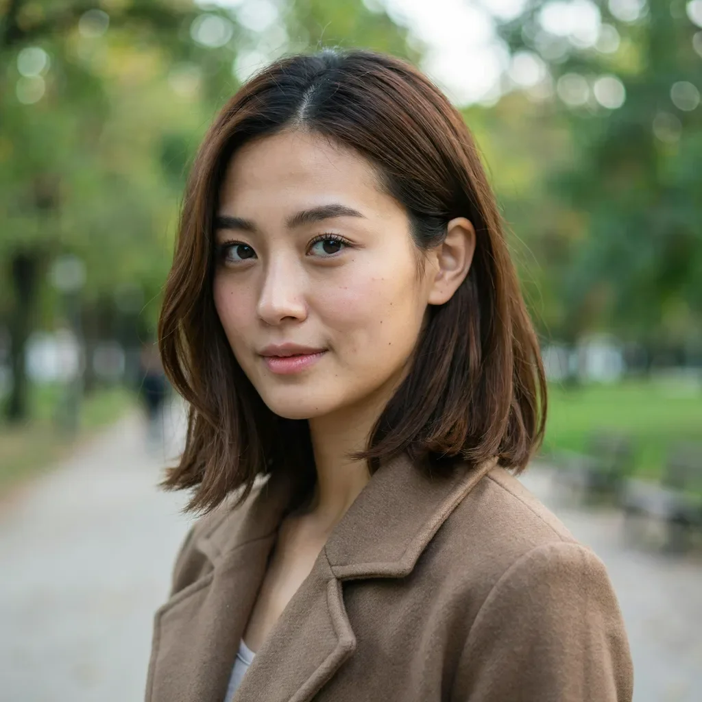 Long bob with piecey layers hairstyle