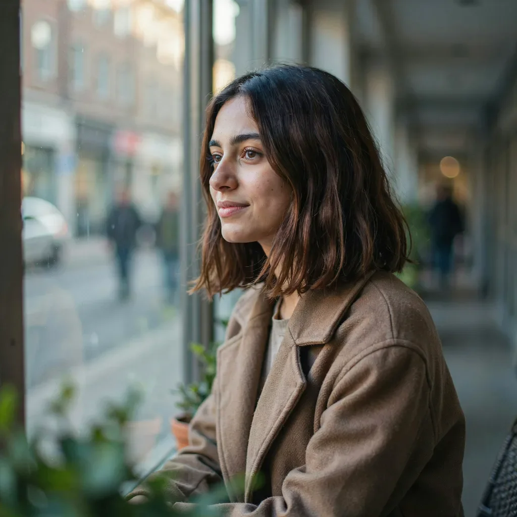 Long bob with razor-cut ends hairstyle