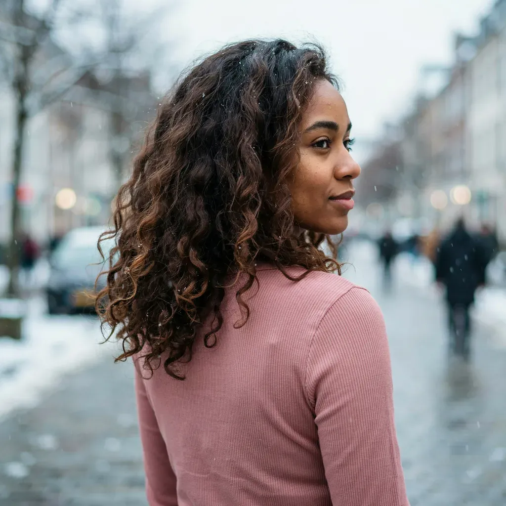 Long bob with soft curls hairstyle