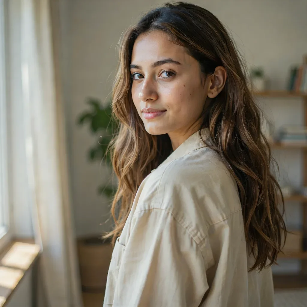 Loose beach waves on long hair natural hairstyle