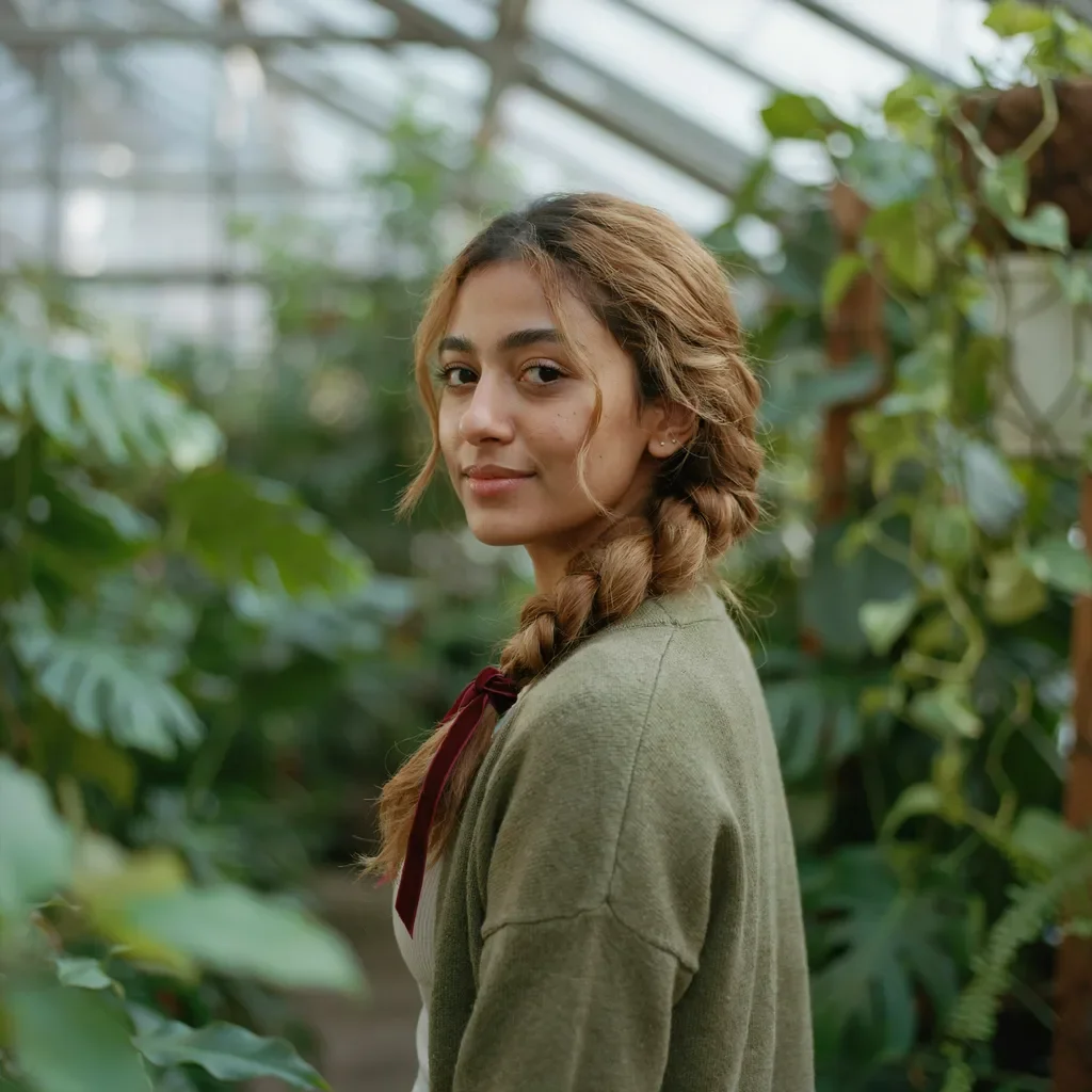 Loose side-swept fishtail braid for oval face shapes