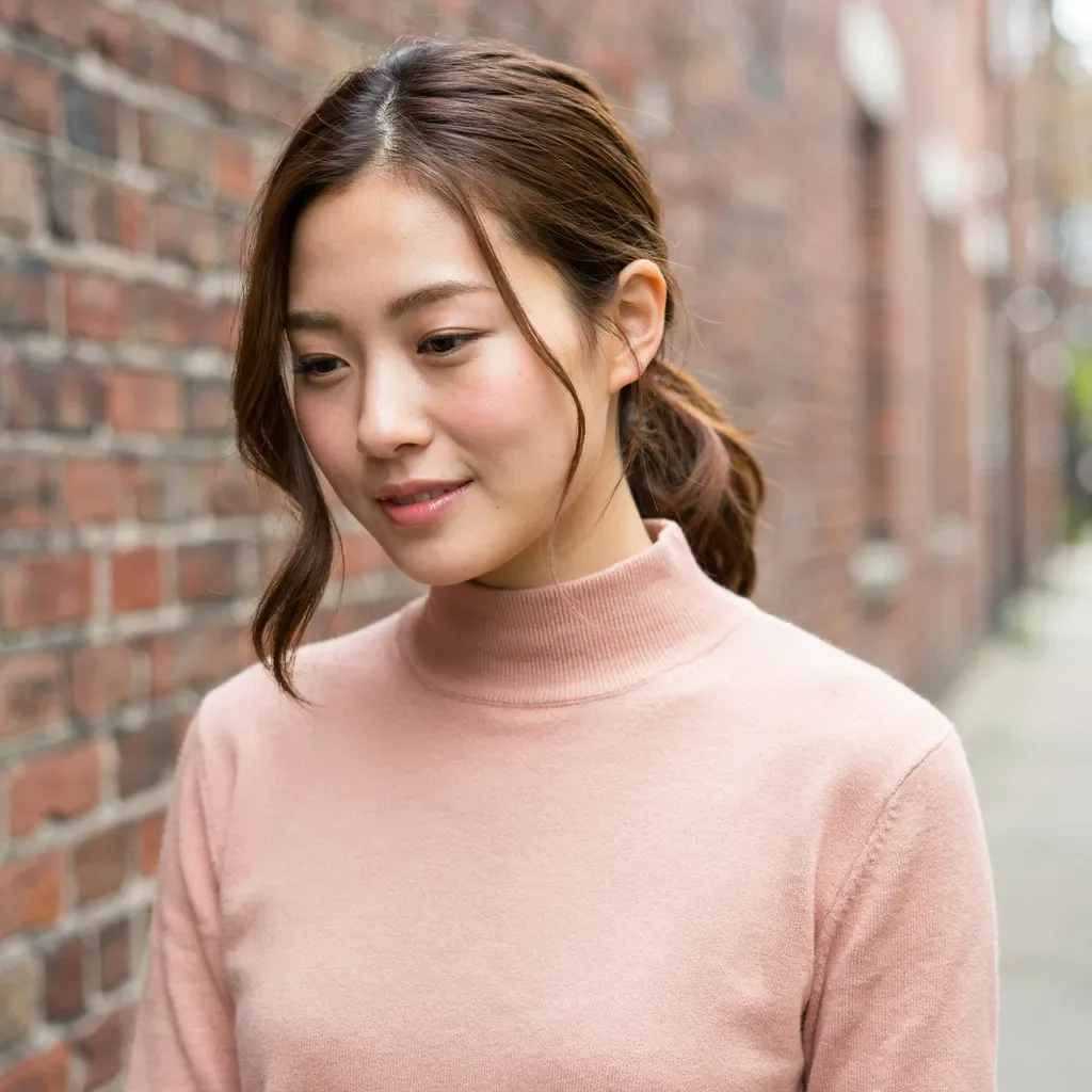 Low side ponytail hairstyle