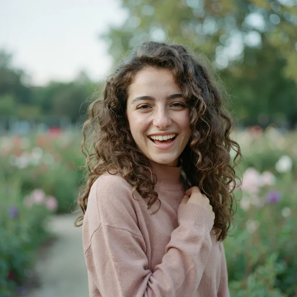 Maple glaze curls on light brown hair
