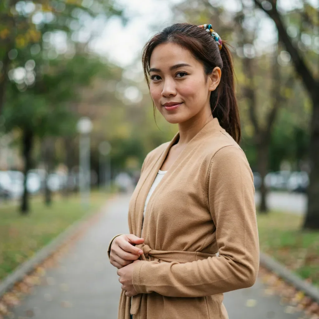 Ponytail with scarf wrap hairstyle