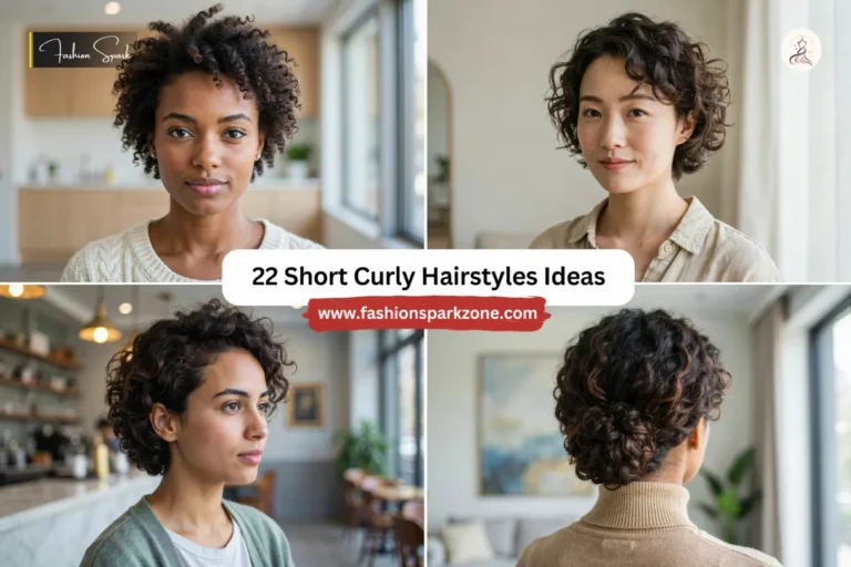 Short curly hairstyles shaped into a rounded pixie with tight dark coils and tapered sides.