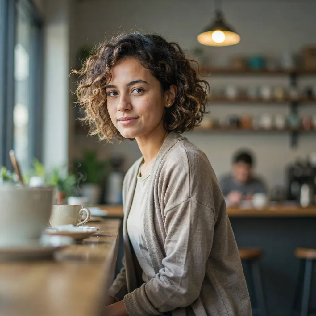 Short curly layers hairstyle