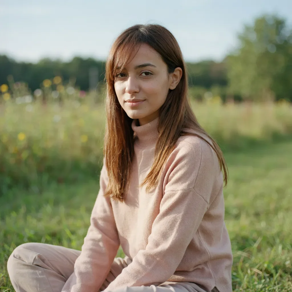 Straight hair with side-swept bangs