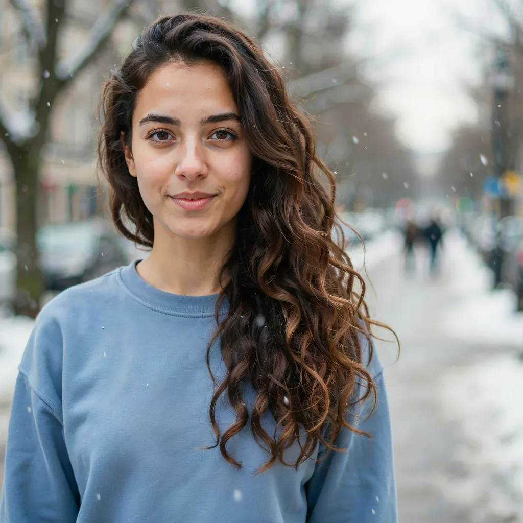 Side-swept curls with a deep side part for brides
