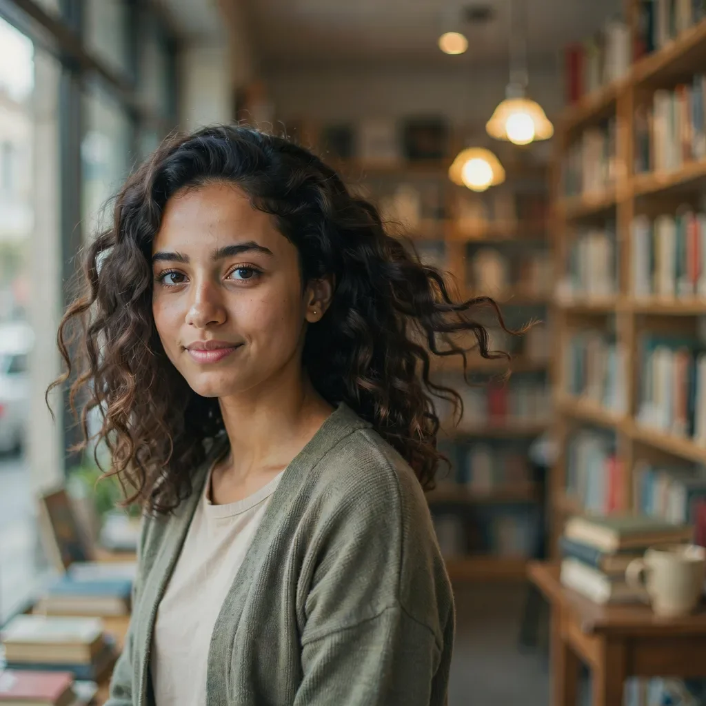 Side-swept curly fringe style hairstyle