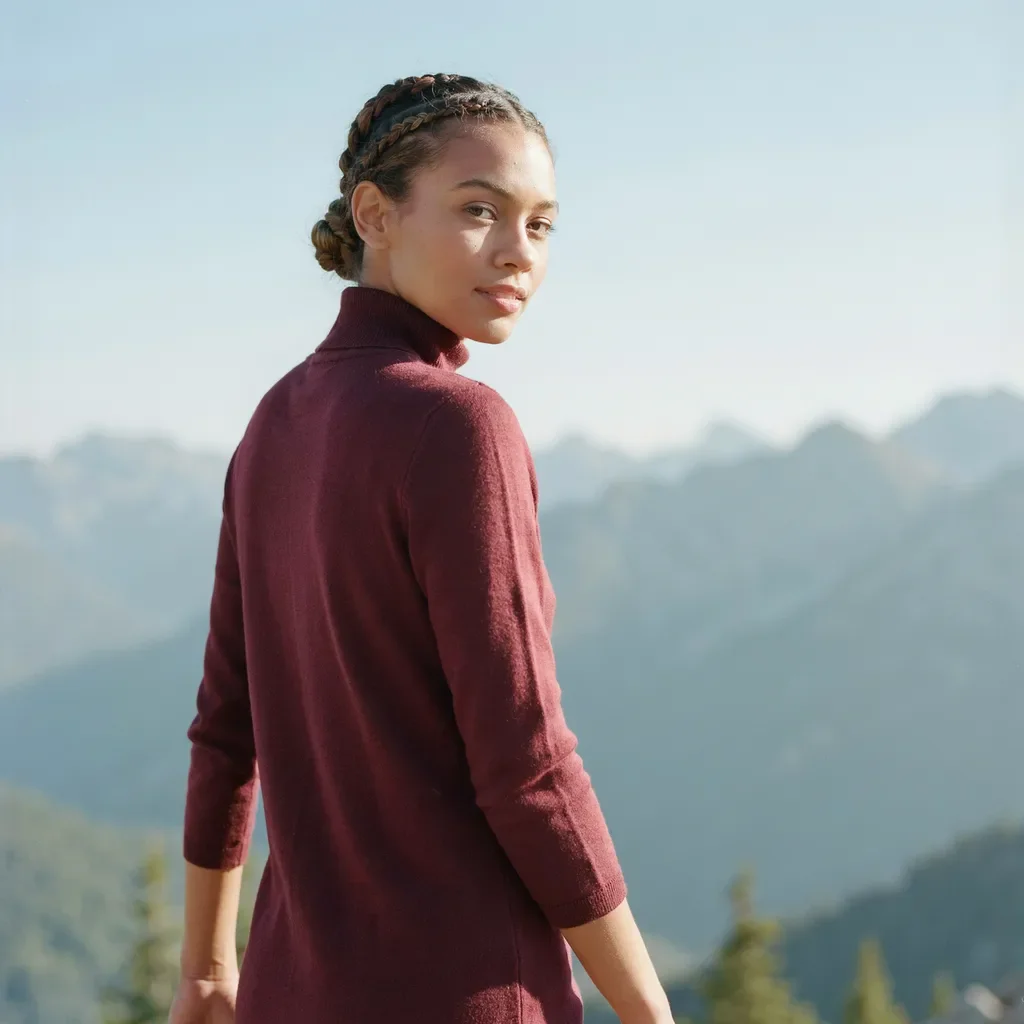 Sleek center-part bun with baby hairs hairstyle