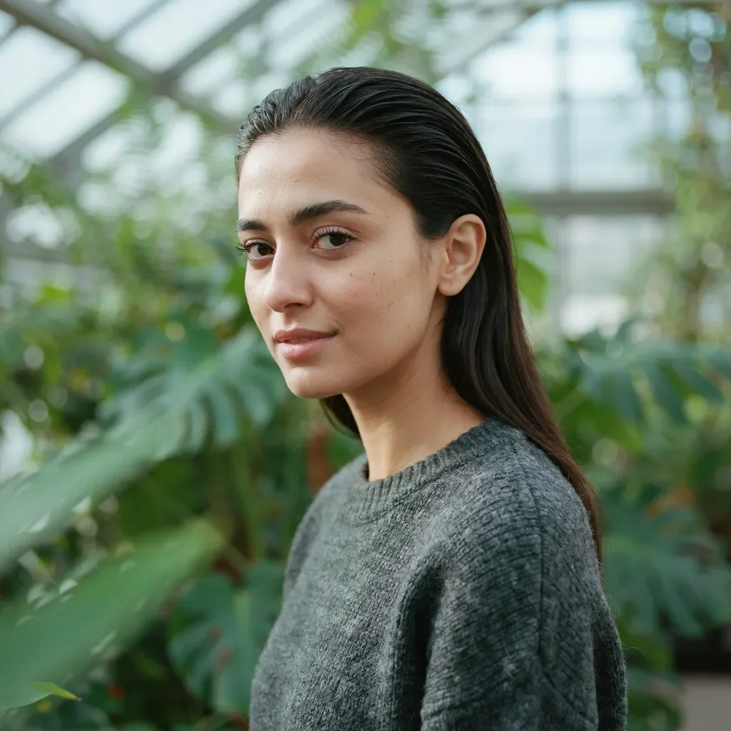 Straight hair with slicked-back front