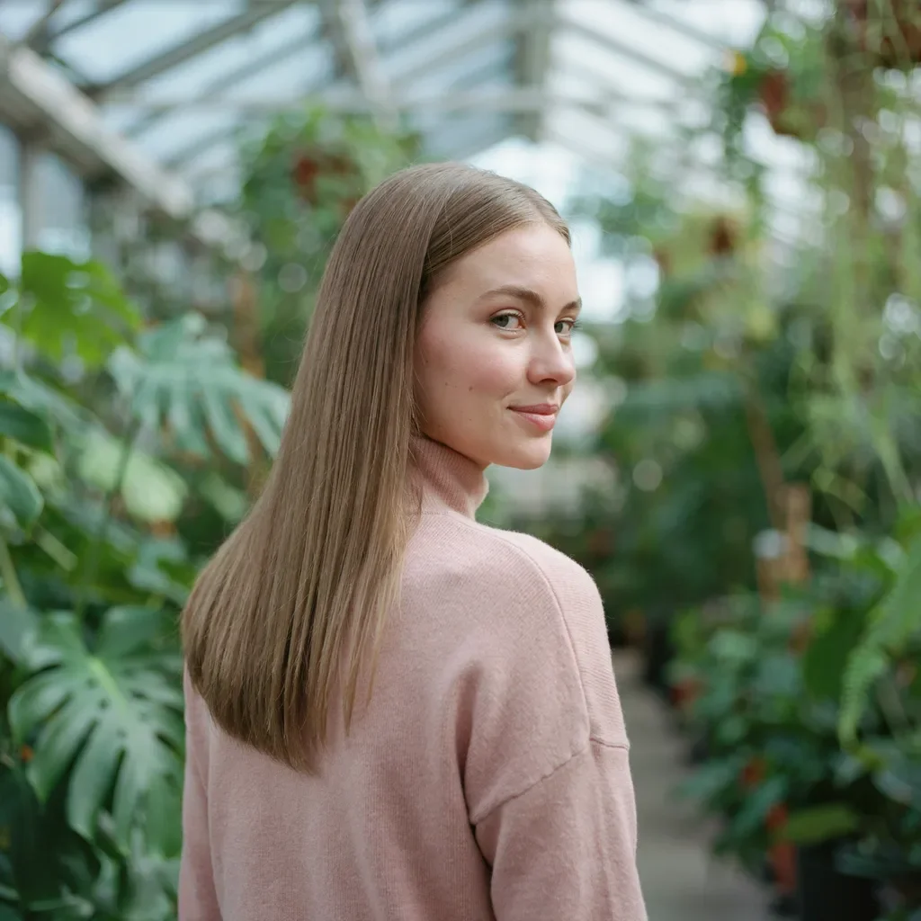 Straight and sleek with blunt ends hairstyle