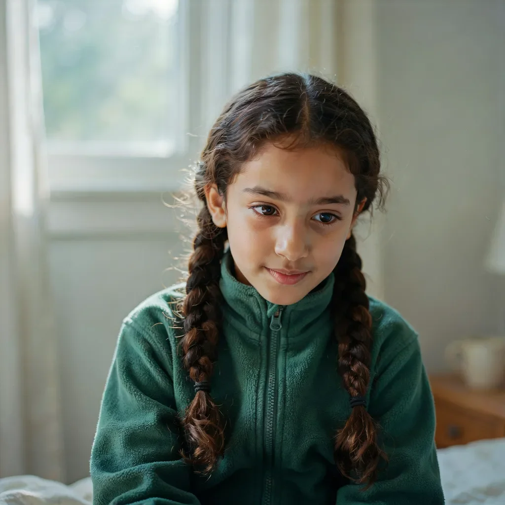 Textured French braid pigtails for medium length hair