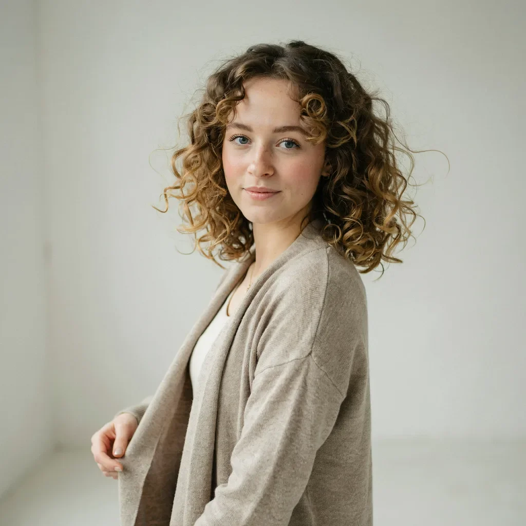 Toffee balayage for curly hair hairstyle