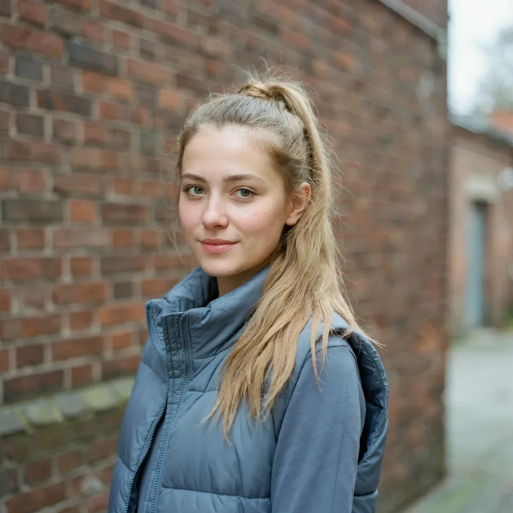 Twisted half-up ponytail hairstyle