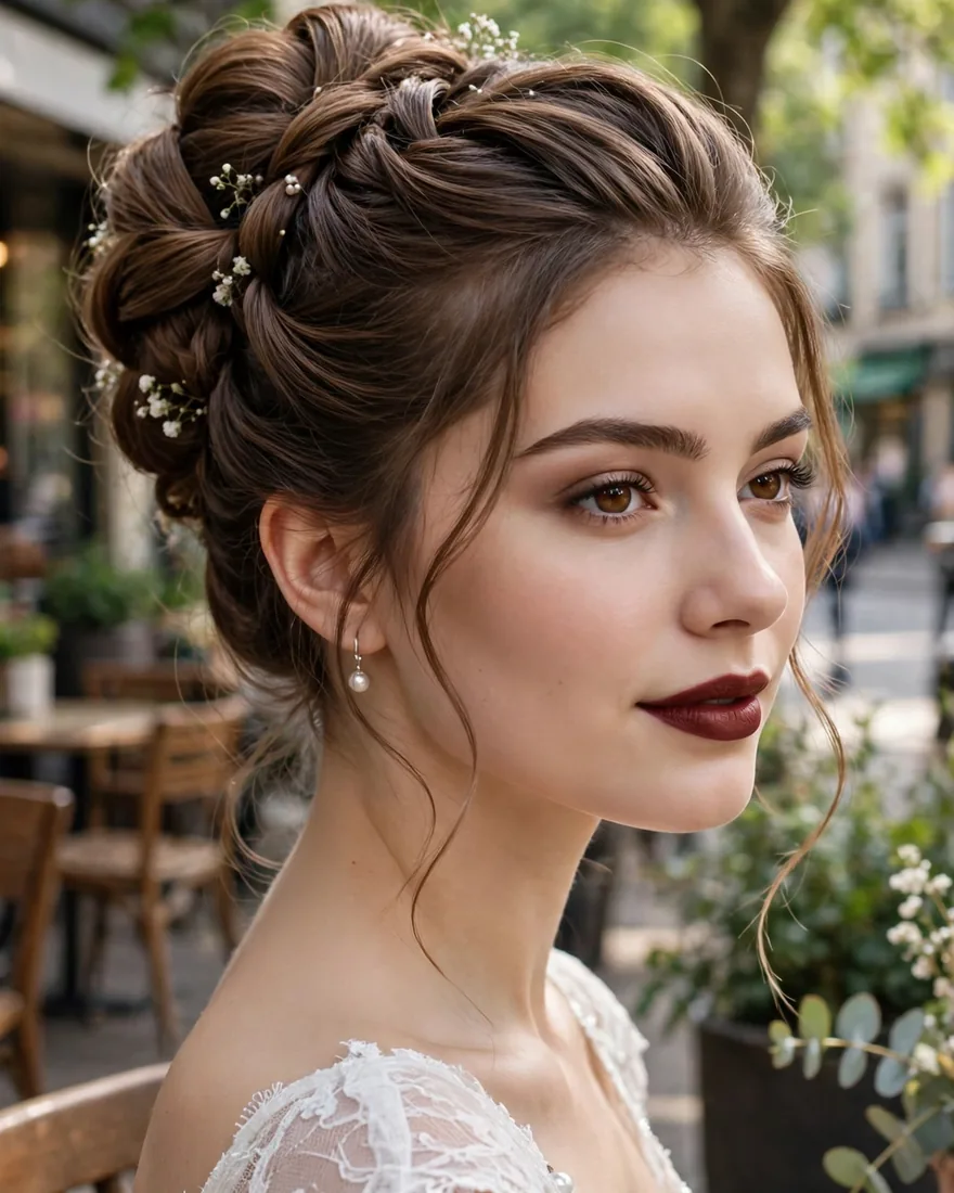 1. 12-Hour Elegant Bridal Updo