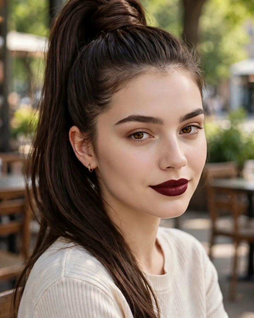 1. 5-Minute High Pony With a Wrapped Base