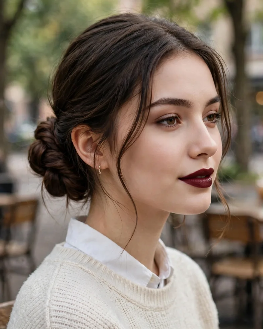 4. 5-Minute Twisted Low Bun