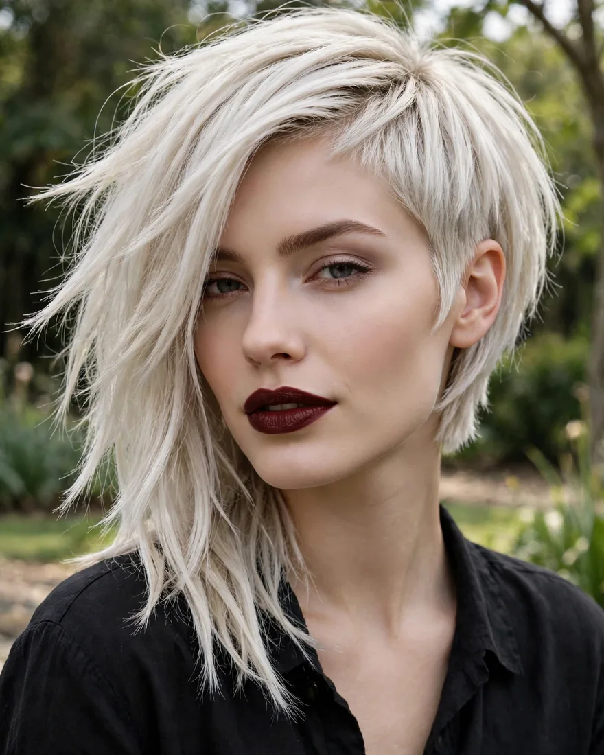 Asymmetrical Razor Cut Bob