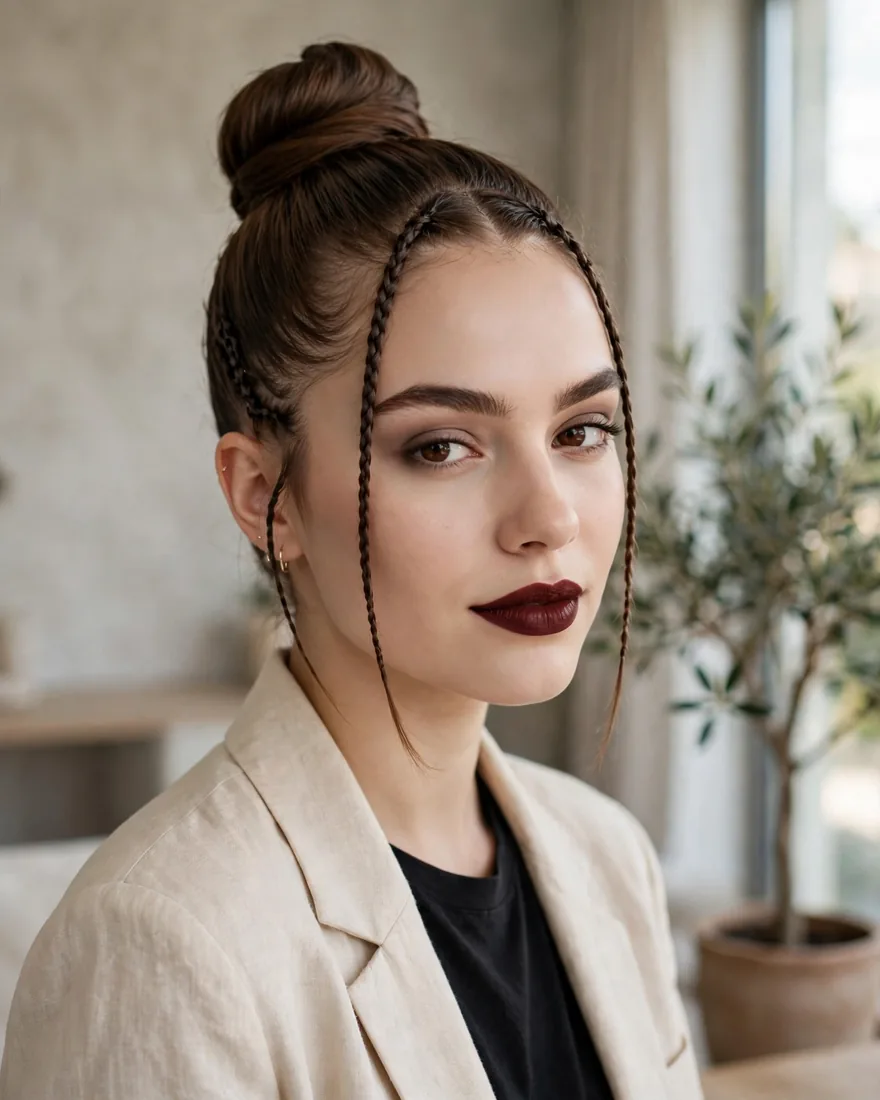 Baby Braids High Bun