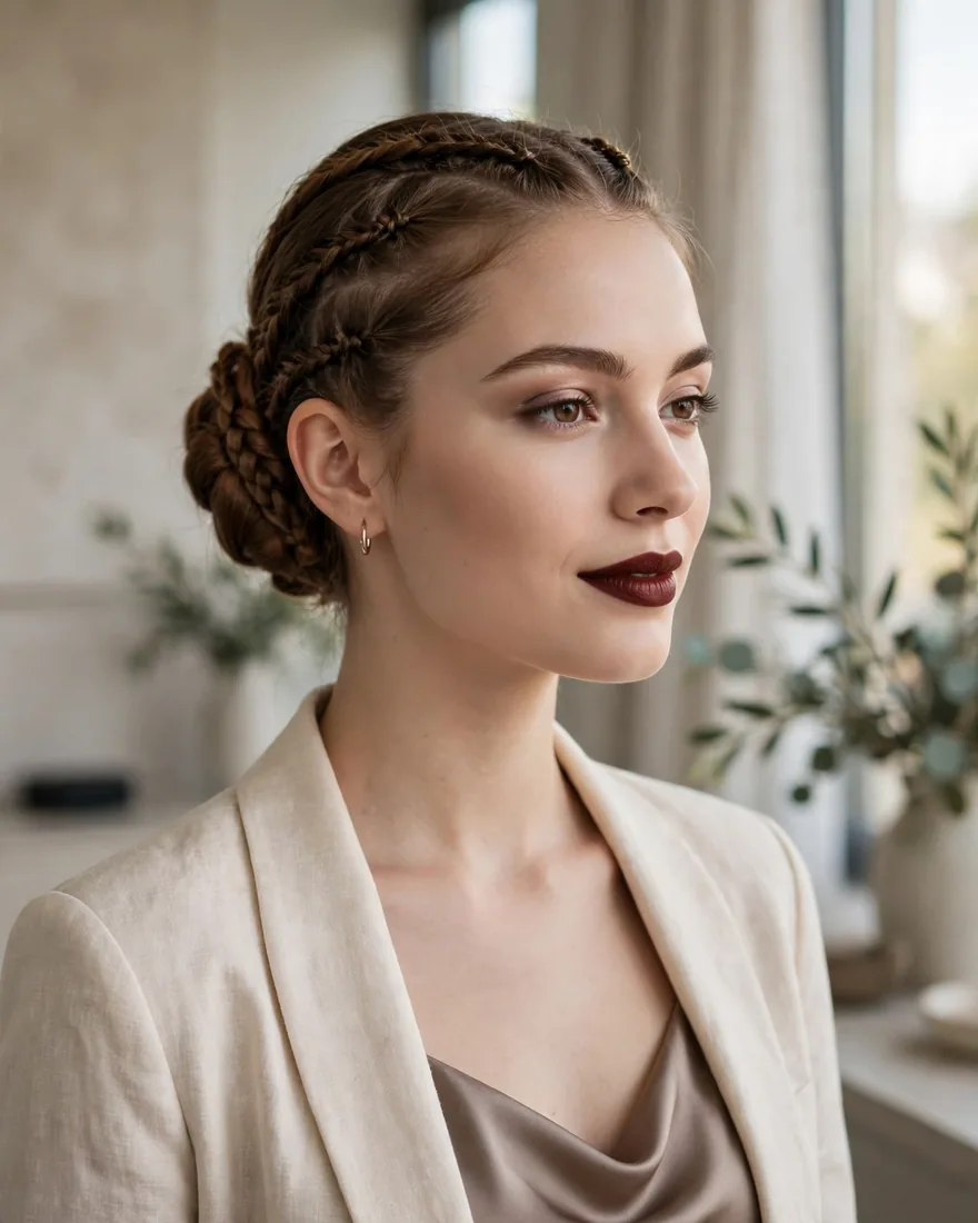 Baby Braids Low Bun