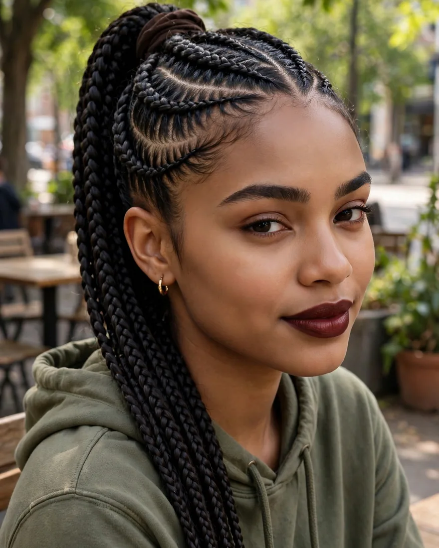 Cornrow Ponytail for Sports Season