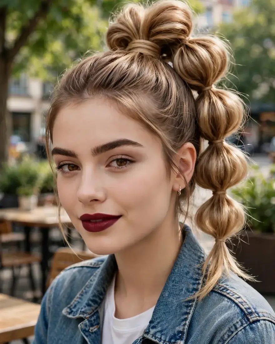 First-Day Bubble Ponytail