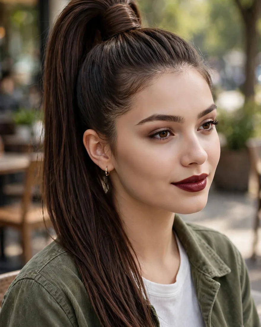 High Ponytail With Wrapped Base for Tryouts