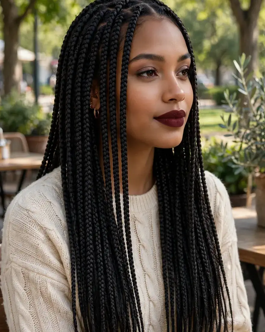 Protective Box Braids for the Whole Semester