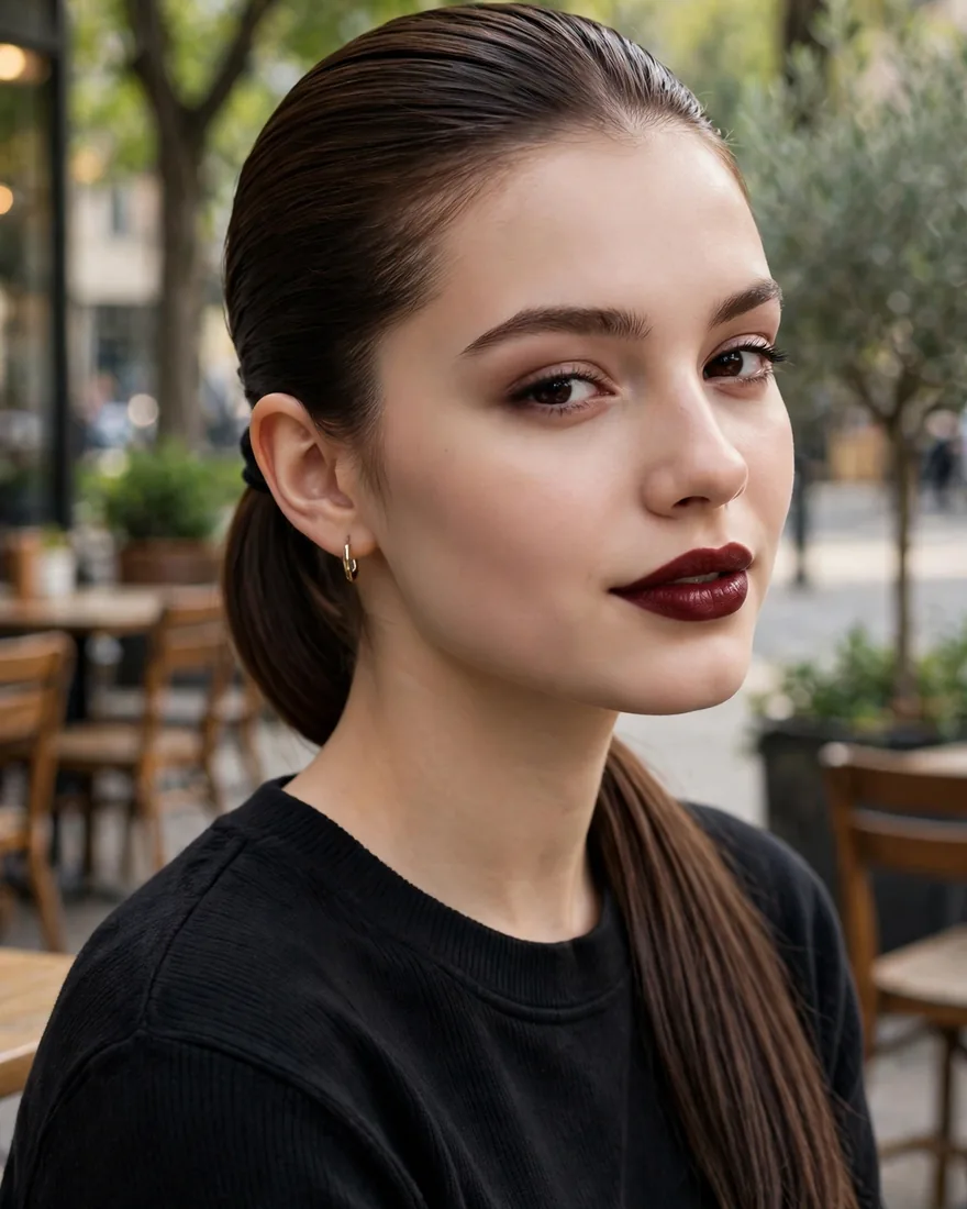 Sleek Low Ponytail for Orientation Day