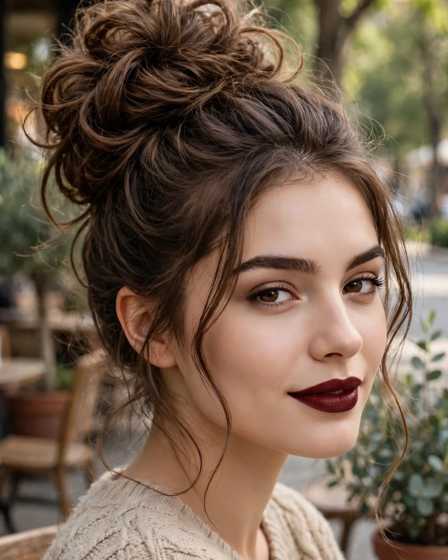 5. Voluminous Textured Bun