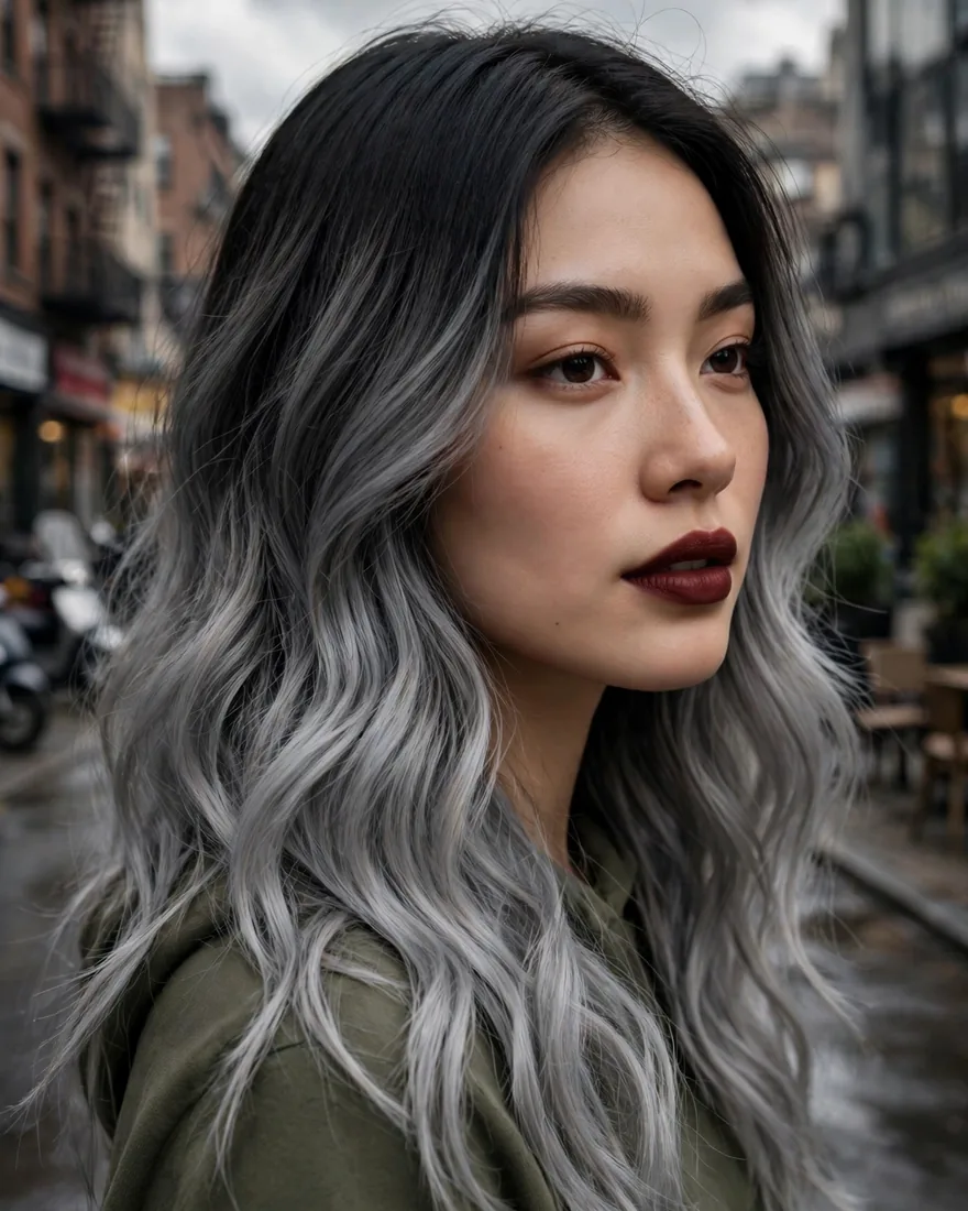 Black to Gray Ombre