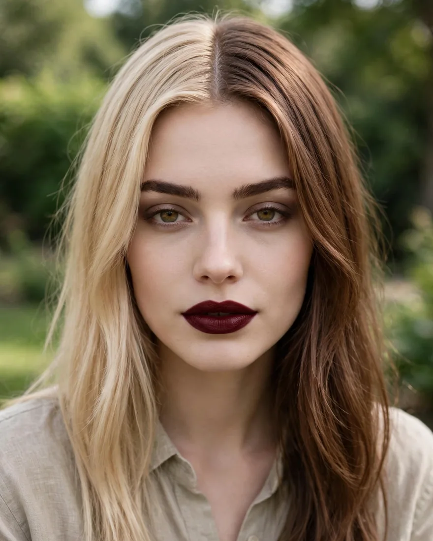 Soft blonde and brown blend gemini hairstyle