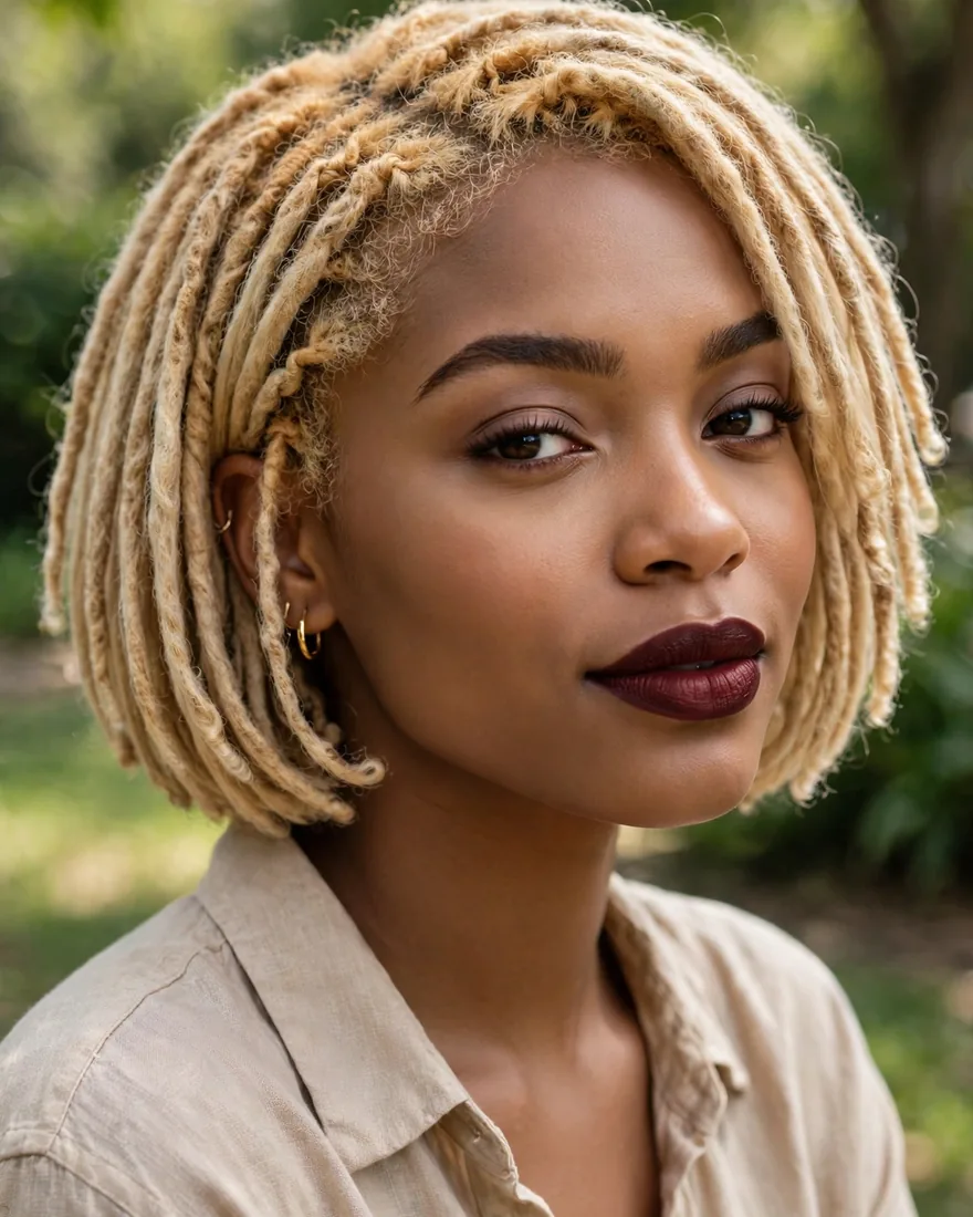 Blonde Loc Bob