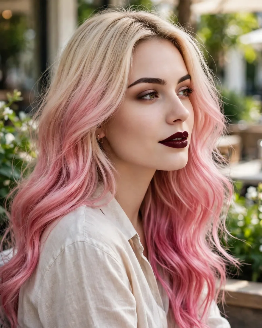 Blonde Pink Ombre