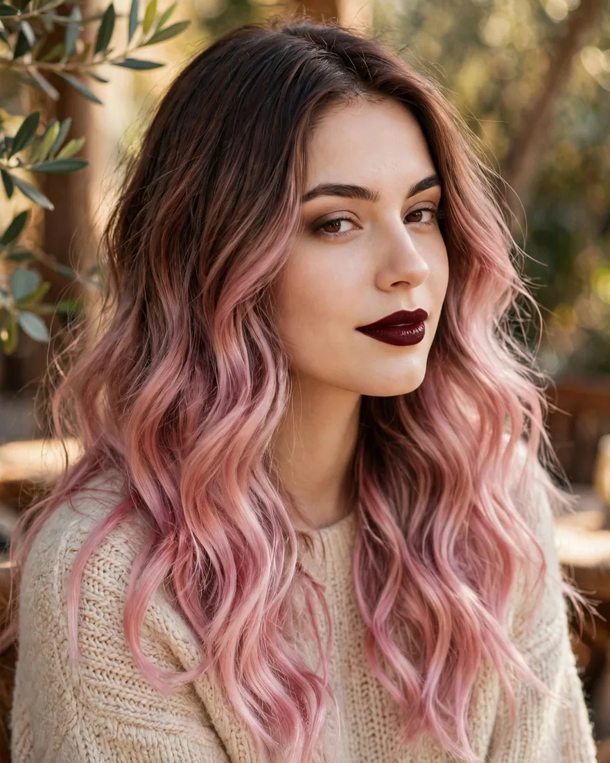 Brown Pink Ombre