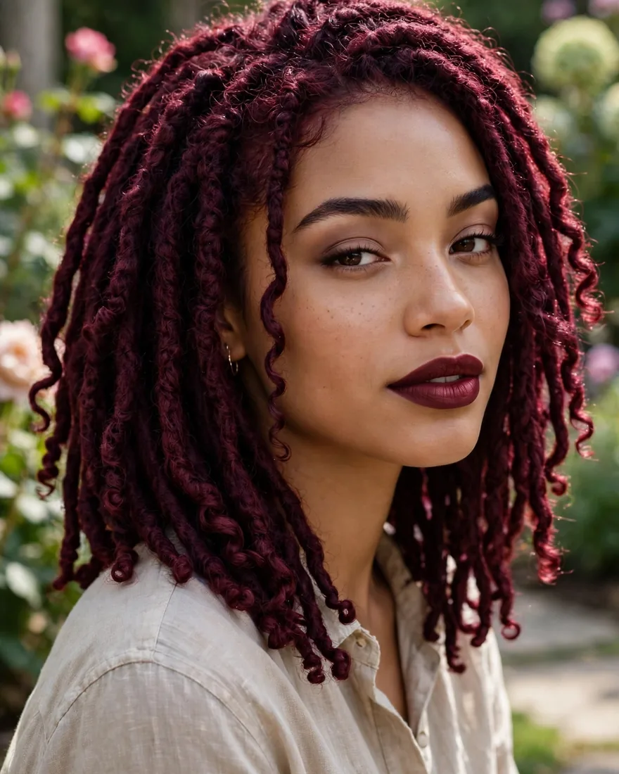 Burgundy Locs