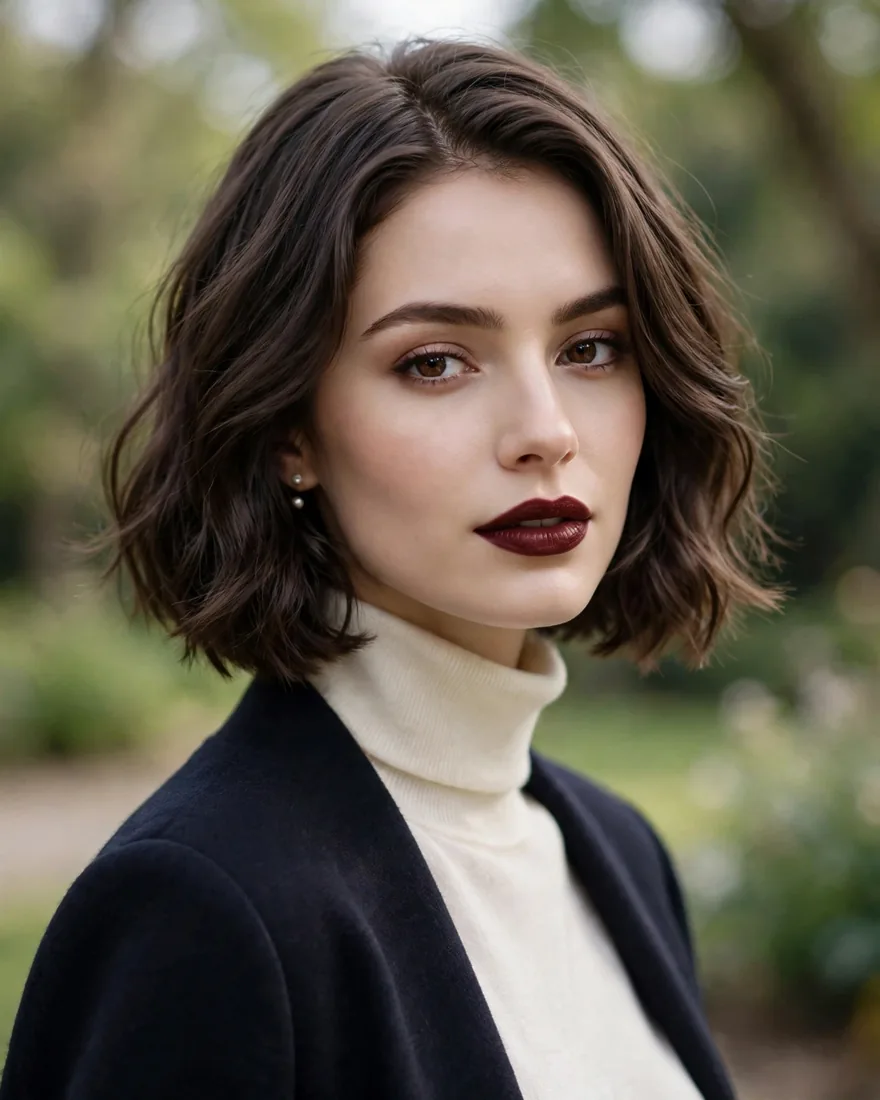 Chin-Length Bob With Subtle Waves