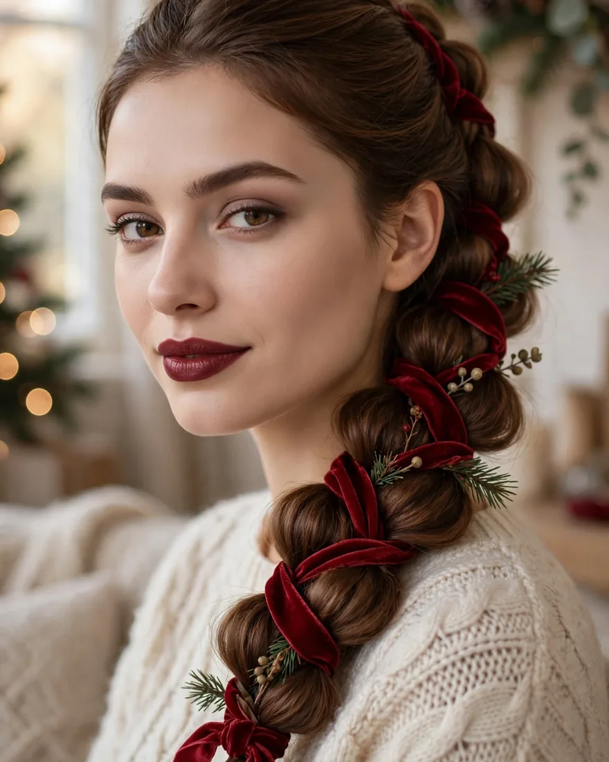 14. Bubble Braid With Ribbon