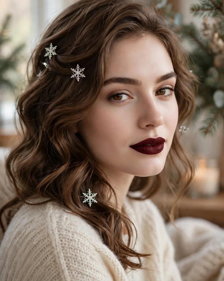 11. Soft Waves With Snowflake Clips