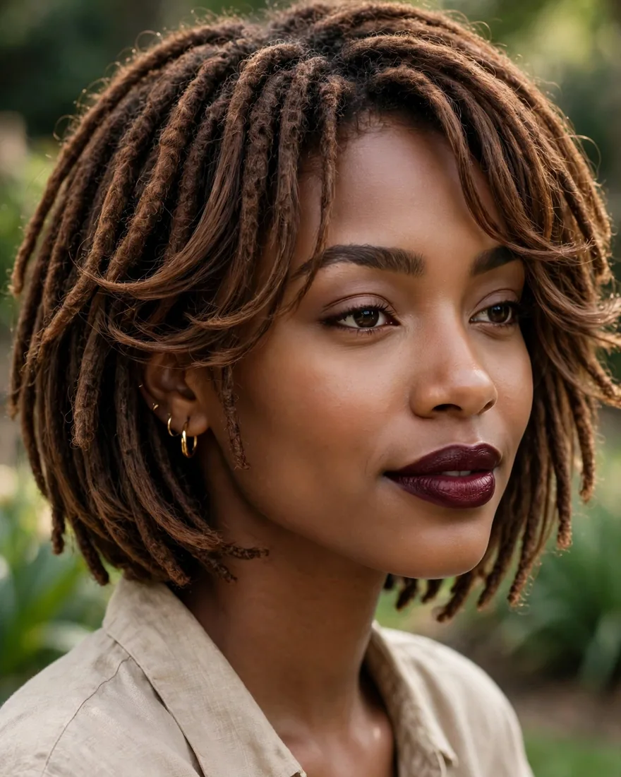 Classic Brown Loc Bob With Layers