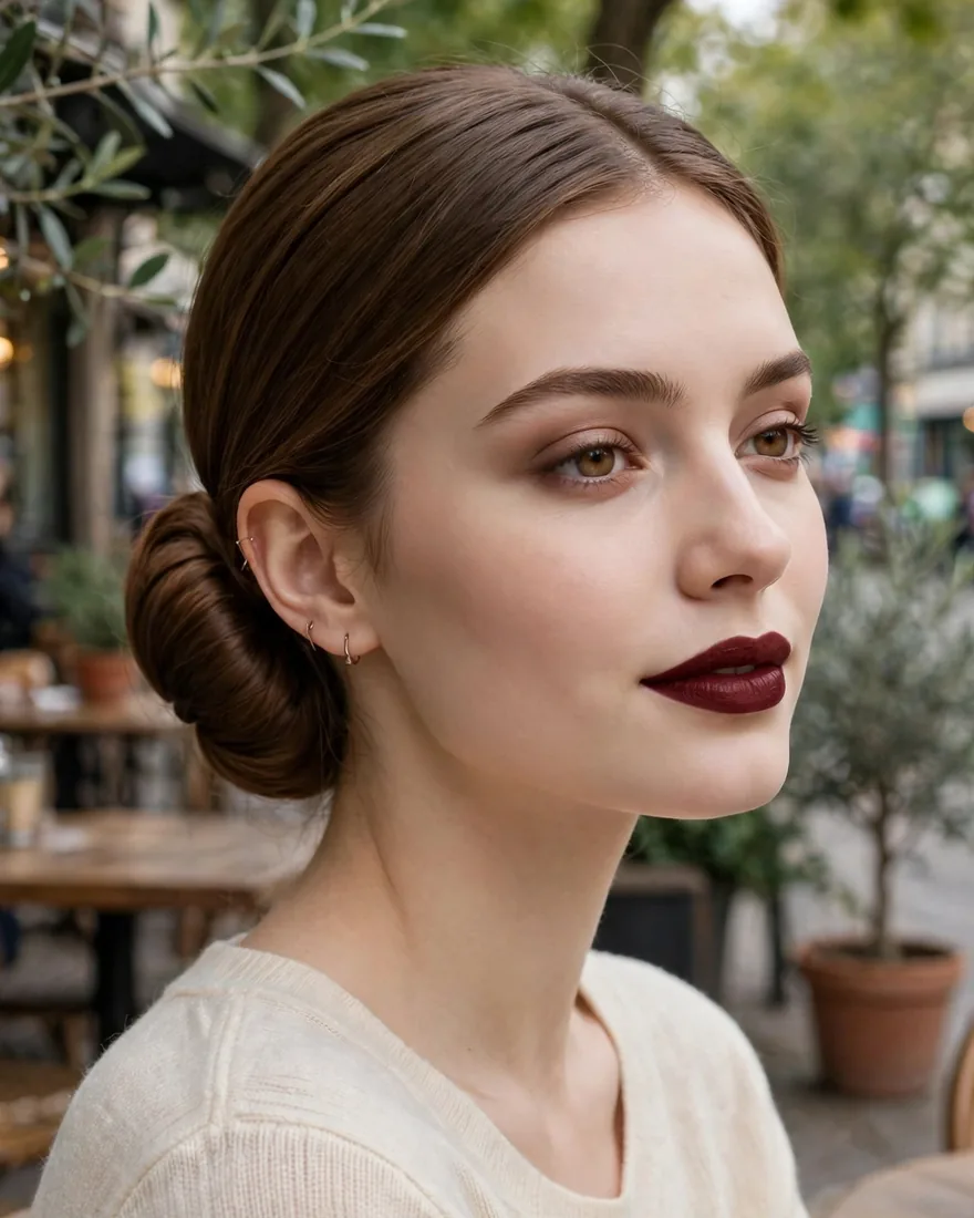 6. Classic Low Chignon