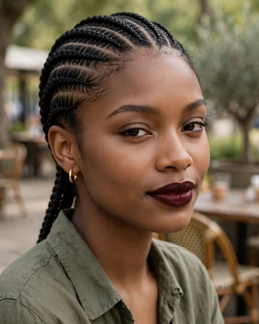 Classic Straight-Back Cornrows