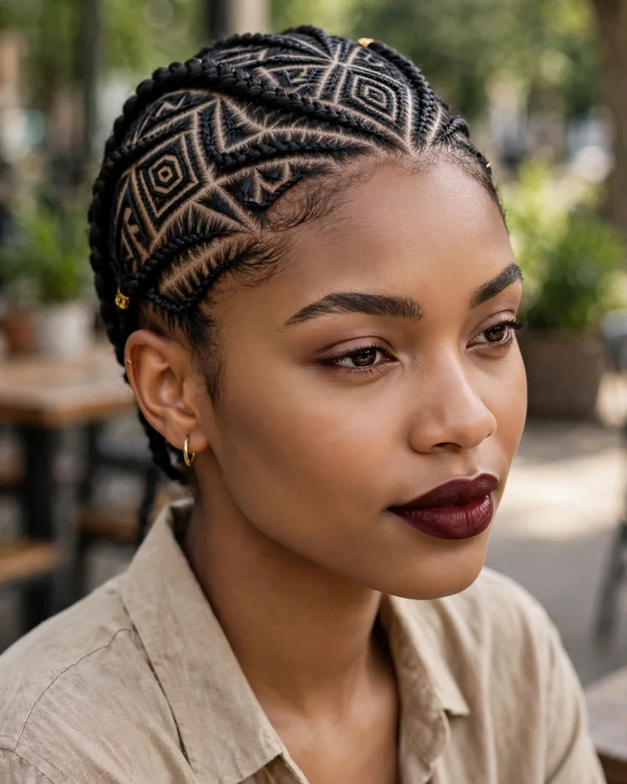 Tribal Pattern Cornrows