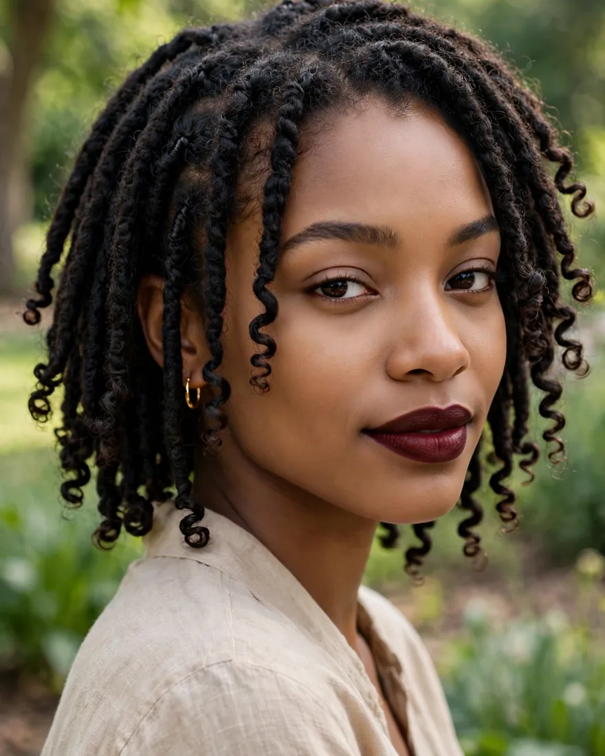 Curly End Locs