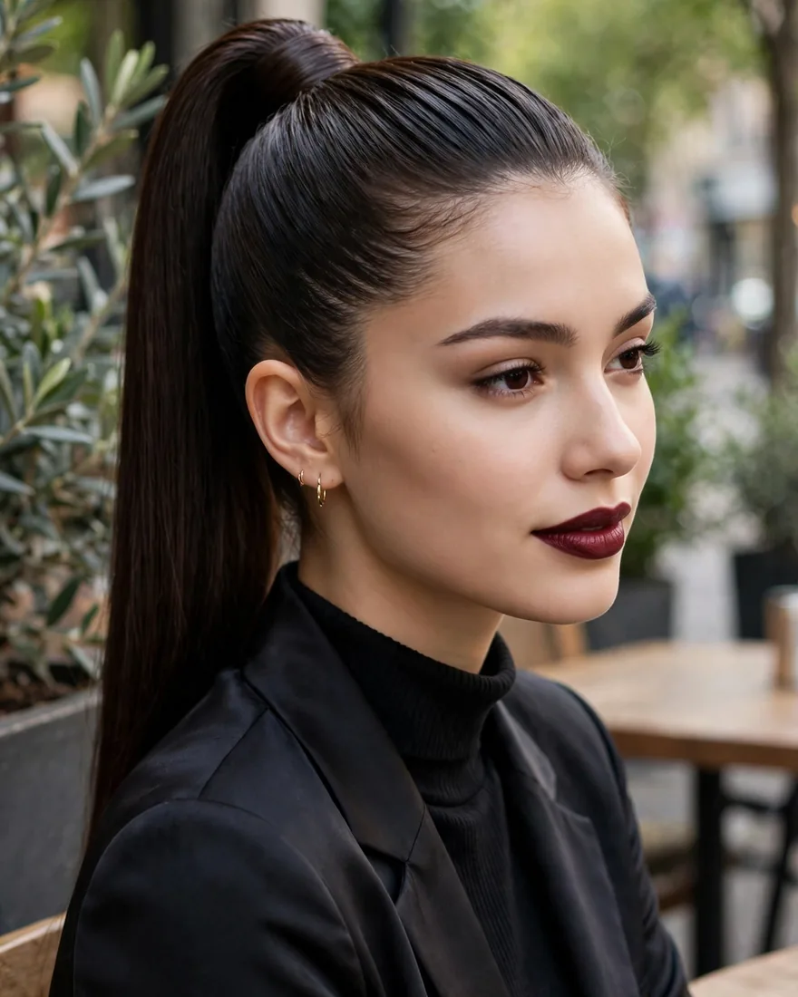 10. Date-Night Sleek High Ponytail