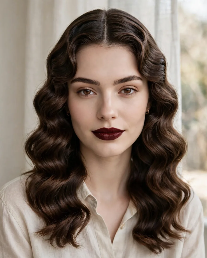 Defined S-Wave Curls With Center Part