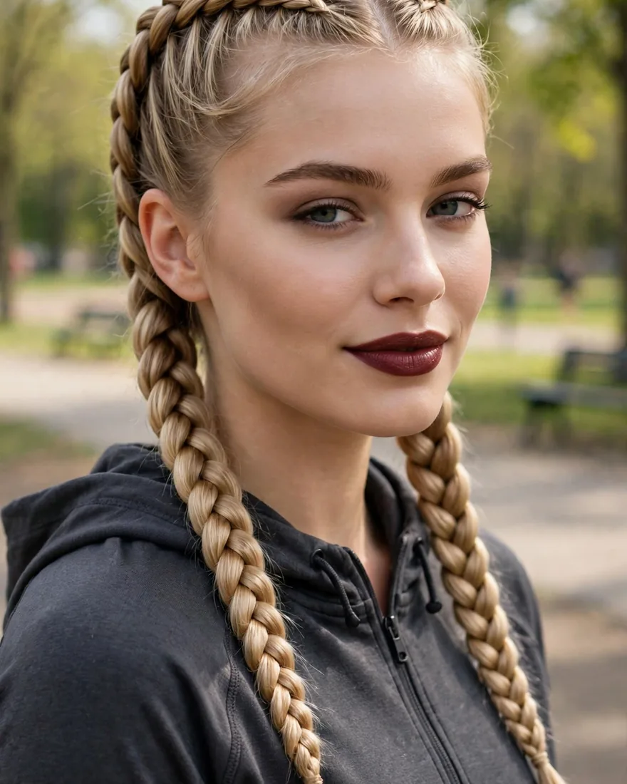 Double Dutch Boxer Braids