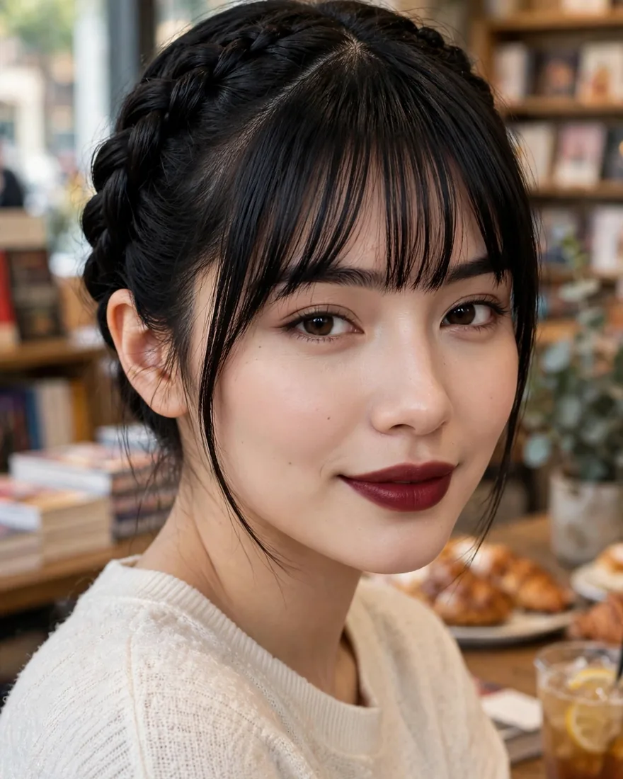 Dutch Braid With Bangs