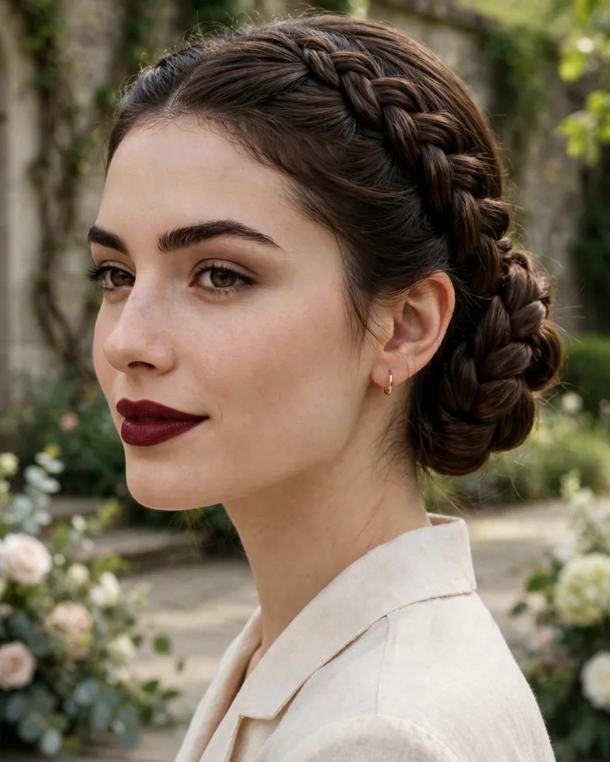 Dutch Braided Low Bun
